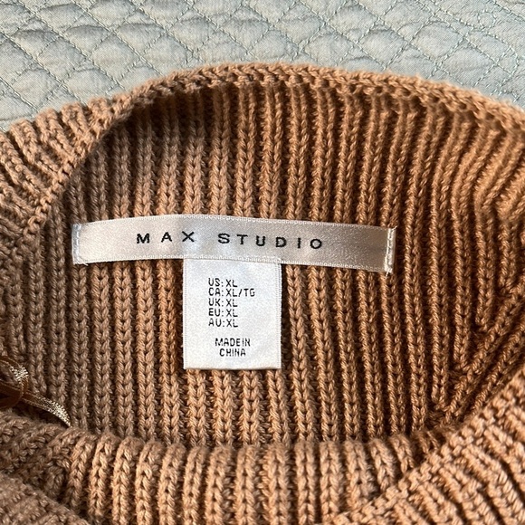 Max Studio Tan Ribbed Sweater - Picture 2 of 6